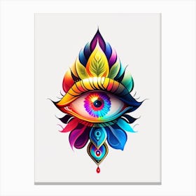 Chakra, Symbol, Third Eye Tattoo 1 Canvas Print