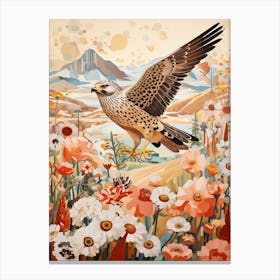 Falcon 6 Detailed Bird Painting Canvas Print