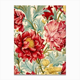 Peony Flower Pattern 2 Canvas Print