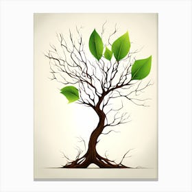 Tree minimalistic VECTOR ART Canvas Print