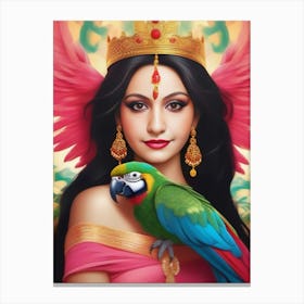 Queen Of Parrots Canvas Print