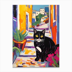 Painting Of A Cat In Split Croatia 2 Canvas Print