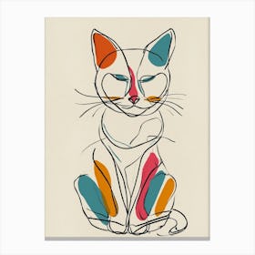 Cat Drawing Canvas Print