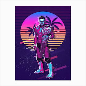 Finn Balor 80s Retro Canvas Print