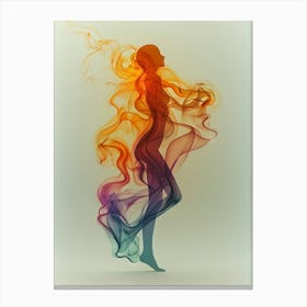 Abstract Female Figure In Smoke Canvas Print