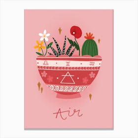 Air Zodiac Vase Canvas Print