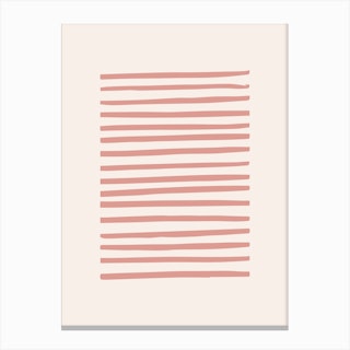 Abstract Pink Lines Canvas Print