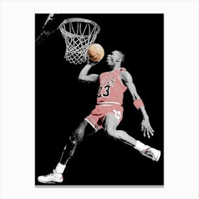 Michael Jordan Line Art Canvas Print