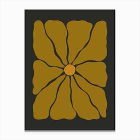 Autumn Flower 01 - Soot Brown Canvas Print