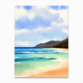 Greenmount Beach 3, Australia Watercolour Canvas Print