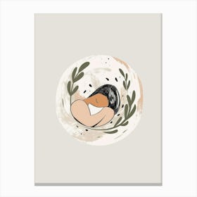 Baby In A Nest Canvas Print