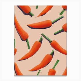 Carrots Pattern Illustration 3 Canvas Print