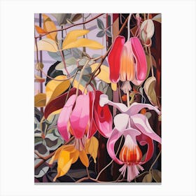 Fuchsia 1 Flower Painting Canvas Print