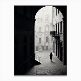 Bergamo, Italy,  Black And White Analogue Photography  1 Canvas Print