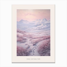 Dreamy Winter National Park Poster  Denali National Park United States 4 Canvas Print