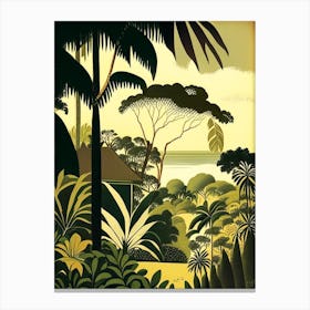 Barbados Rousseau Inspired Tropical Destination Canvas Print