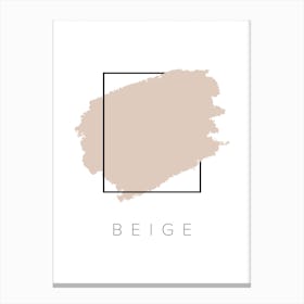 Beige Color Box Canvas Print