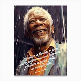 Morgan Freeman Art Quote Canvas Print
