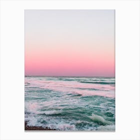 Kennebunk Beach, Maine Pink Photography 2 Canvas Print