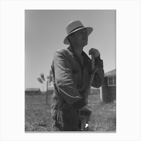Farm Worker Who Lives At The Fsa (Farm Security Administration) Labor Camp, Caldwell, Idaho By Russell Lee Canvas Print