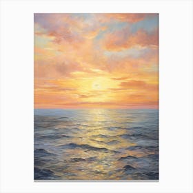 Sunset Over The Ocean 25 Canvas Print