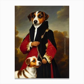 Australian Terrier 2 Renaissance Portrait Oil Painting Canvas Print