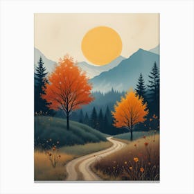 Autumn Road Canvas Print