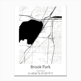 Brook Park,United States Minimalist Map Canvas Print