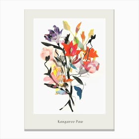 Kangaroo Paw 2 Collage Flower Bouquet Poster Canvas Print