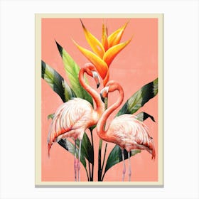 Tropical Flamingos II Canvas Print