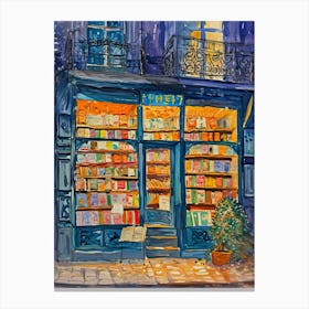 Budapest Book Nook Bookshop 3 Canvas Print