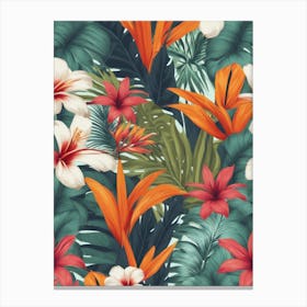 Tropical Seamless Pattern Canvas Print