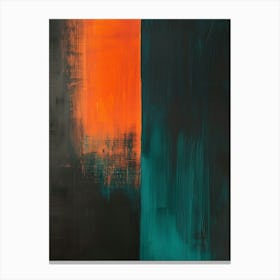 Orange And Black 1 Canvas Print