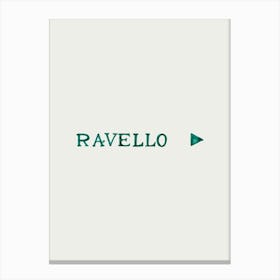 Ravello Italy Right Typography Lettering Portrait 1 Canvas Print