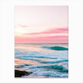 Jonesport Beach, Maine Pink Photography 1 Canvas Print