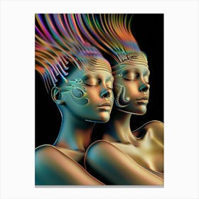 Beautiful, 2 women, "Together" Canvas Print