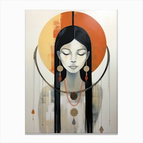 Radiant Dreamer, Boho Art Style Canvas Print