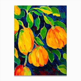 Jackfruit Vibrant Matisse Inspired Painting Fruit Canvas Print