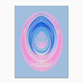 Pastel  Healing Crystal Pink And Blue Canvas Print