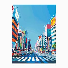 Akihabara Tokyo 2 Colourful Illustration Canvas Print