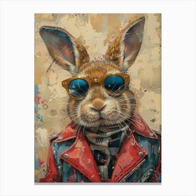 Rabbit In Sunglasses 1 Canvas Print