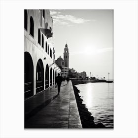 Sitges, Spain, Black And White Analogue Photography 3 Canvas Print