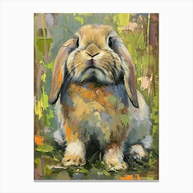 French Lop Rabbit Painting 4 Canvas Print