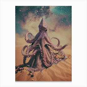 Octopus In The Desert - cosmic art Canvas Print