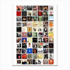 70s Music - Vinyl Covers - Art Print - 1970s Canvas Print