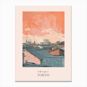 Mornings In Tokyo Rooftops Morning Skyline 1 Canvas Print
