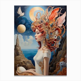 Woman In A Dream Canvas Print