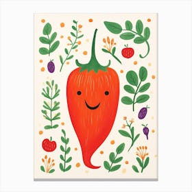 Friendly Kids Chili Pepper 1 Canvas Print