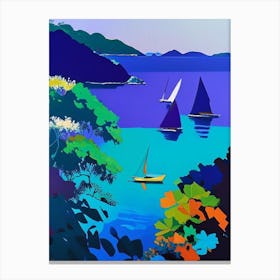 Mergui Archipelago Myanmar Colourful Painting Tropical Destination Canvas Print