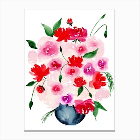 Roses Watercolor Canvas Print